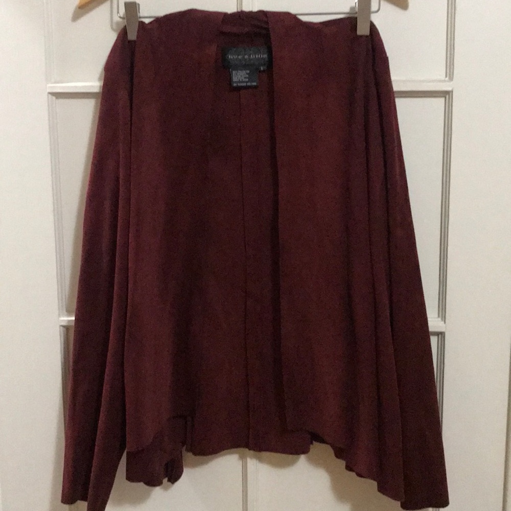 Suede-like jacket in Burgundy/Wine